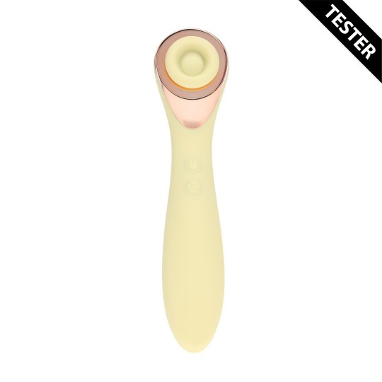 DARLING - AIRTAP WAND VIBRATOR WITH FIVE HEAD ATTACHMENTS - YELLOW - TESTER