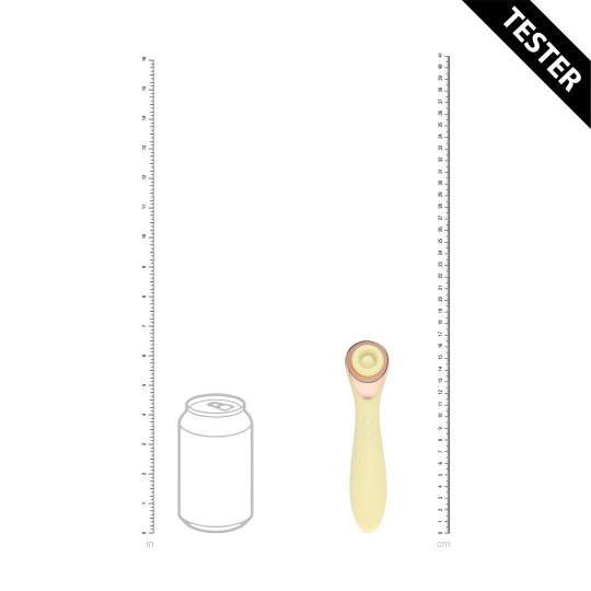 DARLING - AIRTAP WAND VIBRATOR WITH FIVE HEAD ATTACHMENTS - YELLOW - TESTER