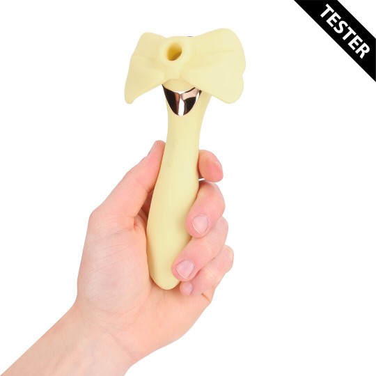 DARLING - AIRTAP WAND VIBRATOR WITH FIVE HEAD ATTACHMENTS - YELLOW - TESTER