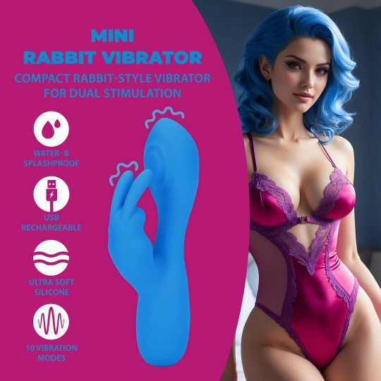 MINI RABBIT VIBRATOR - AZURE DESIRE