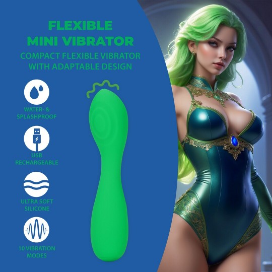 MINI FLEXIBLE VIBRATOR - GREEN BLISS