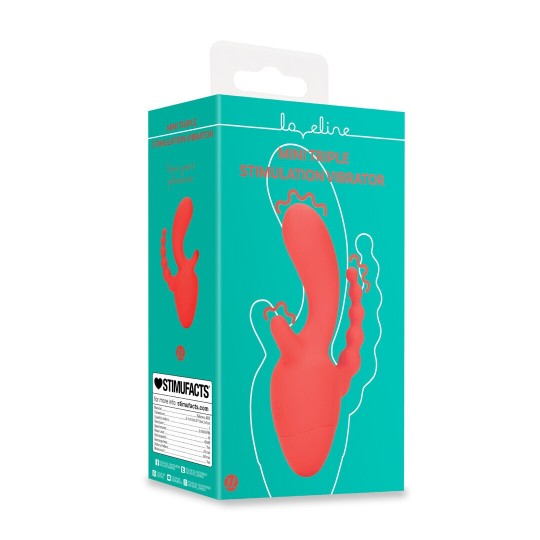 MINI TRIPLE STIMULATION VIBRATOR - SCARLET KISS