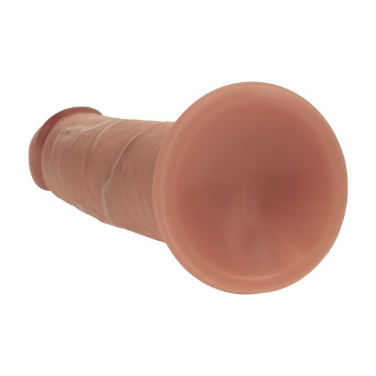 DUAL DENSITY SILICONE REALISTIC SLIDING SKIN DILDO - 7 / 18,5 CM - TAN