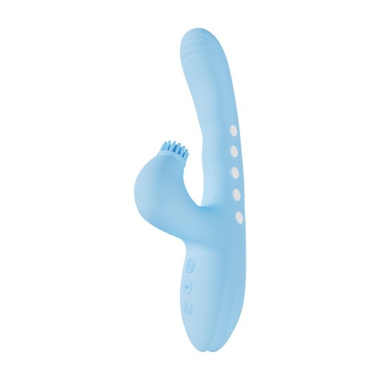 ANDRIA - G-SPOT VIBRATING AND TAP CLIT STIMULATOR WITH LED - BLUE