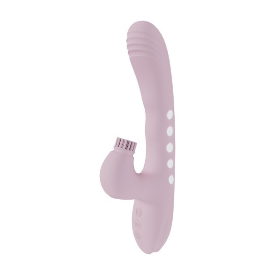 ANDRIA - G-SPOT VIBRATING AND TAP CLIT STIMULATOR WITH LED - PINK