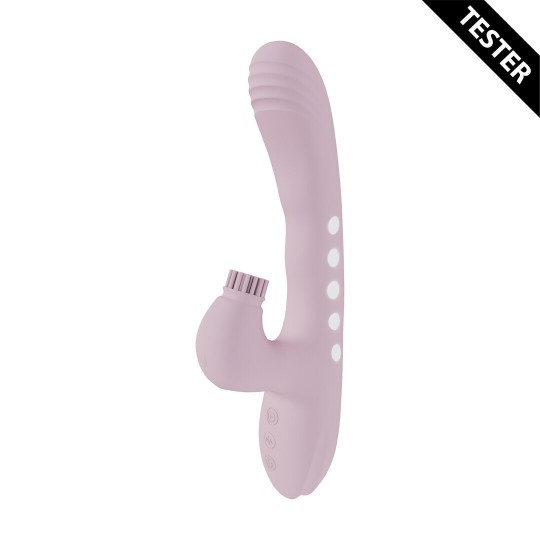 ANDRIA - G-SPOT VIBRATING AND TAP CLIT STIMULATOR WITH LED - PINK - TESTER