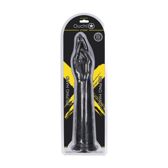 HELPING HAND - HAND WITH FOREARM DILDO - 38 CM - BLACK