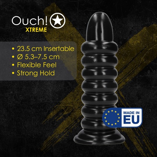 SPIRAL FORCE - ANAL PLUG - 23,5 CM - BLACK