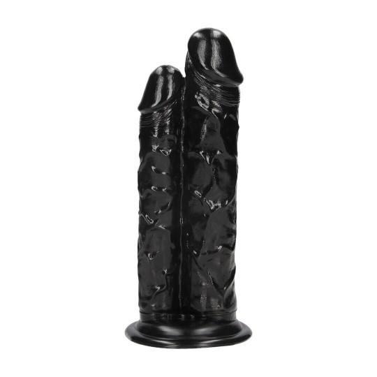 DOUBLE TITAN - REALISTIC DOUBLE DILDO - 24,5 CM - BLACK