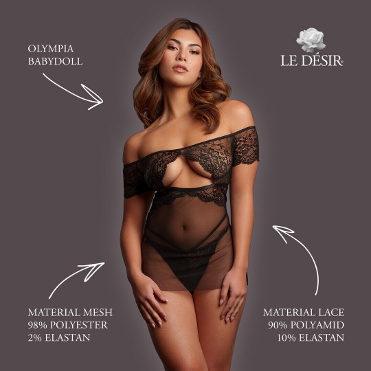 OLYMPIA - BABYDOLL - ONE SIZE - BLACK