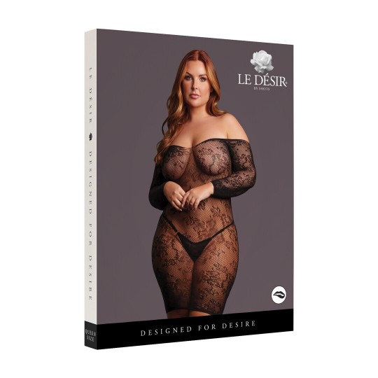 MATILDA - LACE MINI DRESS - QUEEN SIZE - BLACK