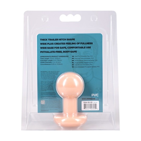 THE CLASSIC - ROUND BUTT PLUG - SMALL - CREAM