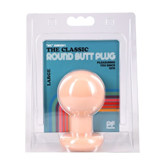THE CLASSIC - ROUND BUTT PLUG - LARGE - CREAM