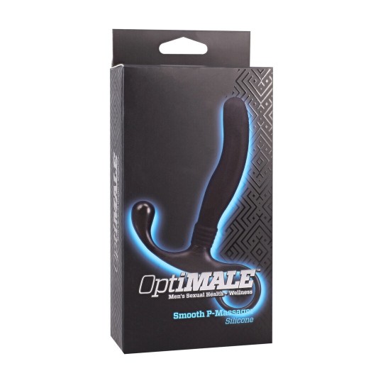 SMOOTH SILICONE PROSTATE MASSAGER - BLACK