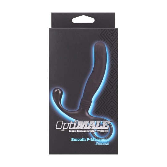 SMOOTH SILICONE PROSTATE MASSAGER - BLACK