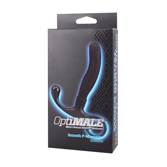 SMOOTH SILICONE PROSTATE MASSAGER - BLACK