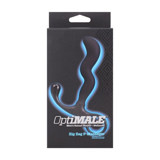 ZIG ZAG SILICONE PROSTATE MASSAGER - BLACK