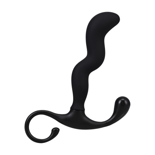 ZIG ZAG SILICONE PROSTATE MASSAGER - BLACK