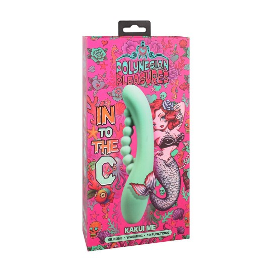 INTO THE C - KAKUI ME - WARMING BEADED RABBIT VIBRATOR - KELP GREEN