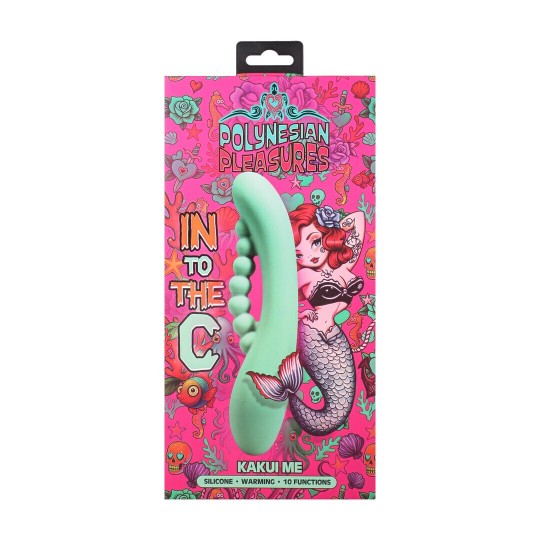 INTO THE C - KAKUI ME - WARMING BEADED RABBIT VIBRATOR - KELP GREEN