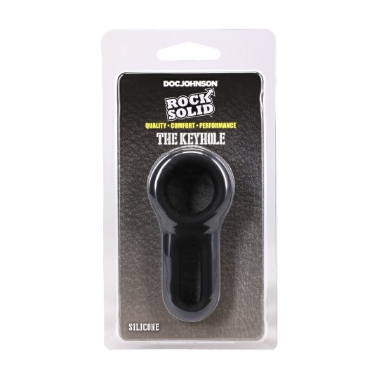 THE KEYHOLE - SILICONE COCKRING - BLACK