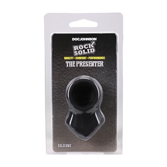 THE PRESENTER - SILICONE COCKRING - BLACK
