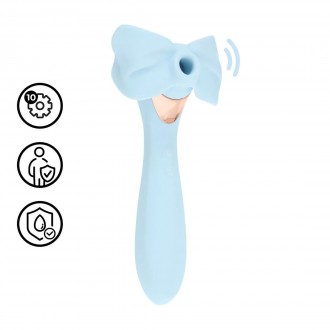 DARLING - AIRTAP WAND VIBRATOR WITH FIVE HEAD ATTACHMENTS - BLUE