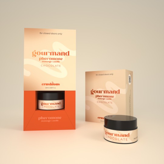 GOURMAND-MASSAGEKERZE MIT PHEROMONEN UND SCHOKOLADENDUFT 20 ML CRUSHIOUS