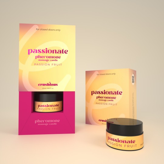 PASSIONATE-MASSAGEKERZE MIT PHEROMONEN UND PASSIONSFRUCHT-DUFT 20 ML CRUSHIOUS