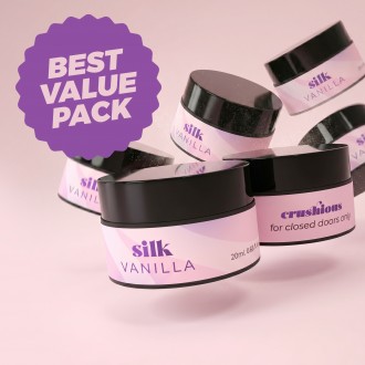 PACK 5 + 1 GRATUIT BOUGIE DE MASSAGE SILK AUX PHÉROMONES ET AU PARFUM DE VANILLE 20 ML CRUSHIOUS