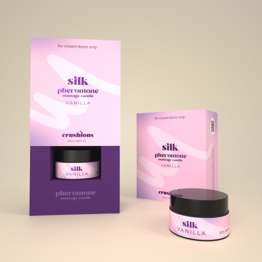CANDELA DA MASSAGGIO SILK CON FEROMONI E PROFUMO DI VANIGLIA 20 ML CRUSHIOUS