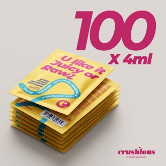 CONFEZIONE DA 100 BUSTINE DI LUBRIFICANTE A BASE ACQUOSA 4 ML CRUSHIOUS