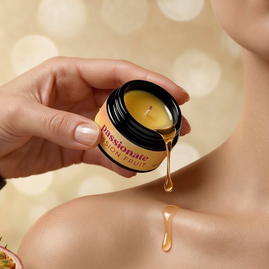 CRUSHIOUS PASSIONATE MASSAGE CANDLE WITH PHEROMONES AND PASSION FRUIT SCENT 20ML