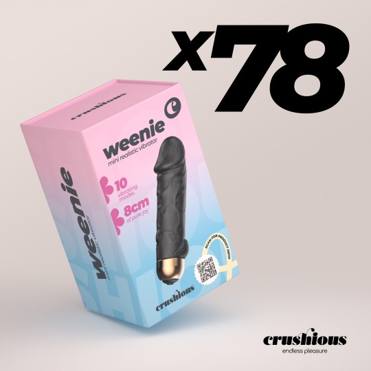 ПАКЕТ ИЗ 78 МИНИ-ВИБРАТОРОВ REALISTIC WEENIE ЧЕРНЫЙ CRUSHIOUS