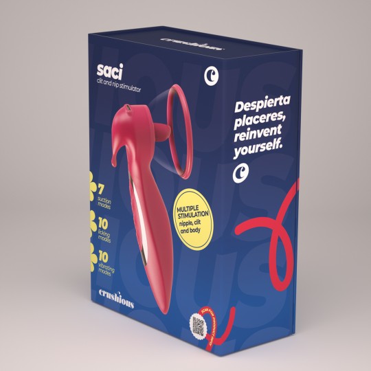 SACI STIMULATEUR DE CLITORIS ET DE MAMELONS AVEC SUCCION CRUSHIOUS