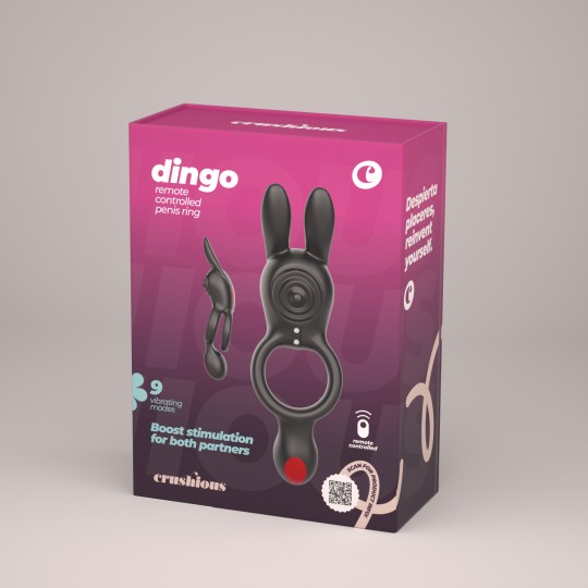 ANELLO VIBRANTE DOPPIO CON TELECOMANDO DINGO CRUSHIOUS