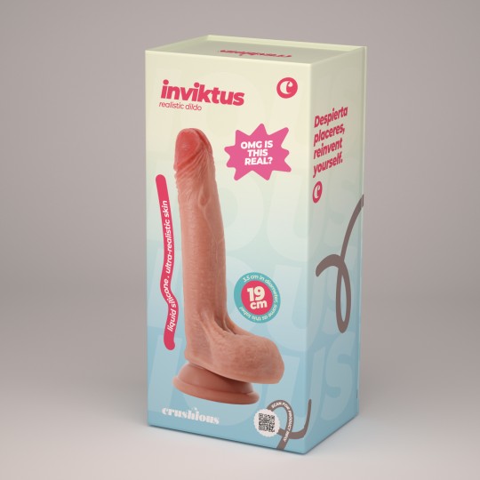 DILDO INVITIKTUS 7 IN SILICONE LIQUIDO CRUSHIOUS COLOR CARNE