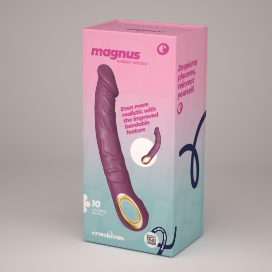 VIBRADOR FLEXIBLE MAGNUS BEND MORADO CRUSHIOUS