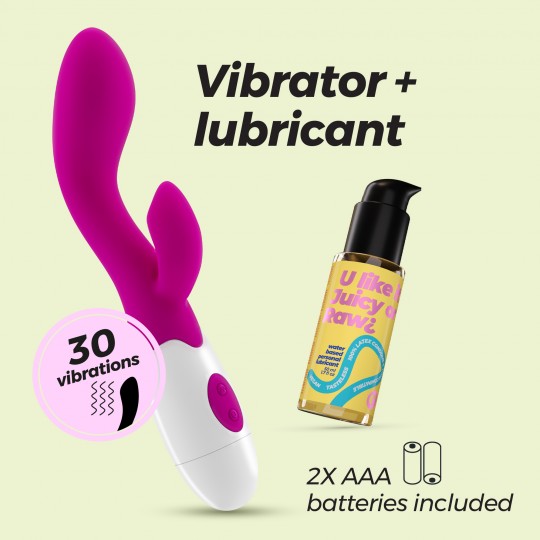 CRUSHIOUS CHERIE RABBIT VIBRATOR WITH WATERBASED LUBRICANT INCLUDED