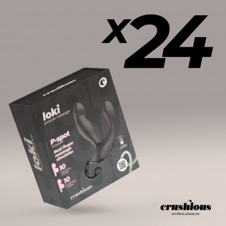 PACK DE 24 MASSAGEUR DE PROSTATE LOKI RECHARGEABLE AVEC TÉLÉCOMMANDE CRUSHIOUS