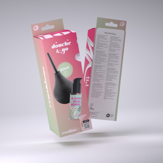 DOUCHE &amp; GO DOCCIA ANALE 90ML CON LUBRIFICANTE ANALE CRUSHIOUS 50ML