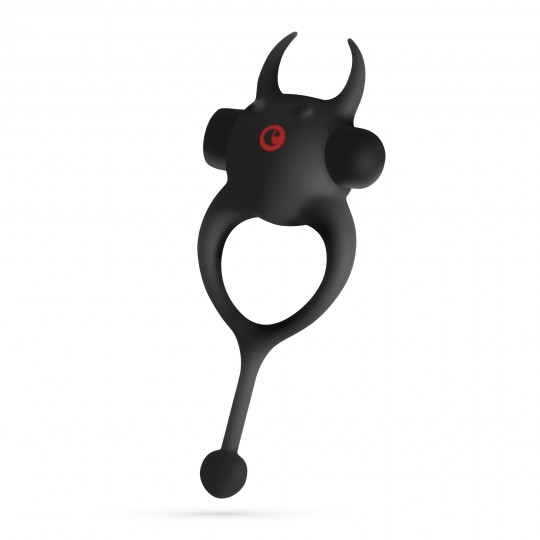CRUSHIOUS DAEMON COCKRING WITH RECHARGEABLE VIBRATING BULLET BLACK