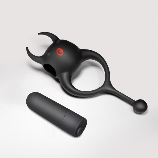 DAEMON PENISRING MIT WIEDERAUFLADFAREM VIBRATOR SCHWARZ CRUSHIOUS