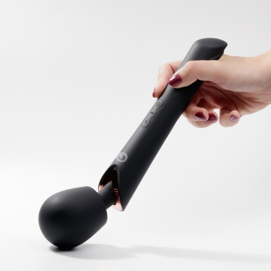 HOLLY VIBROMASSEUR WAND RECHARGEABLE NOIR CRUSHIOUS