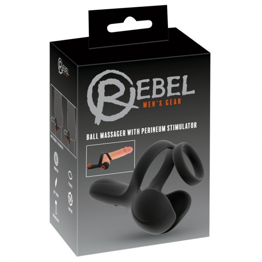 BALL MASSAGER WITH PERINEUM STIMULATOR