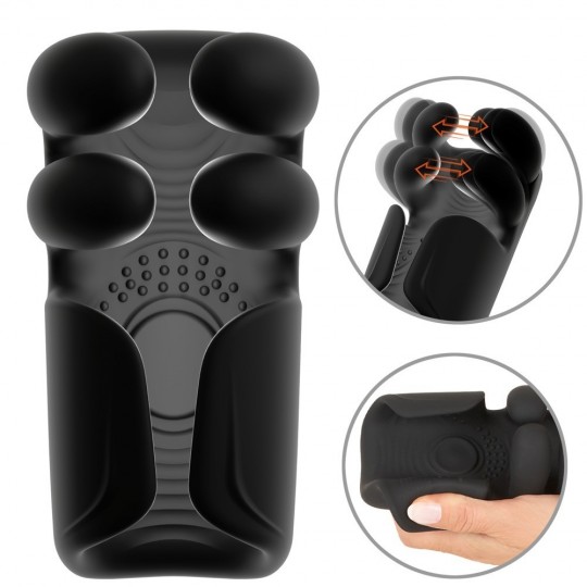 PULSATING &amp; VIBRATING MASTURBATOR WITH OPENING &amp; CLOSING ARMS