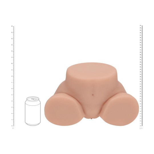 BODYFORMS - LUX ARDEN - DUAL ENTRY VIBRATING MASTURBATOR - 3,5 KG / 7.7 LBS - TAN