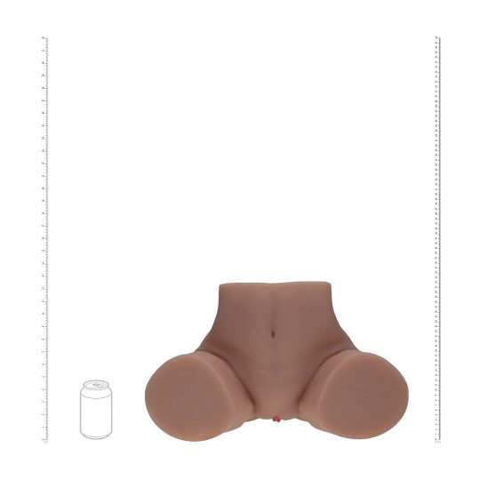 BODYFORMS - CLARA VOSSIN - DUAL ENTRY VIBRATING MASTURBATOR - 6,3 KG / 14.1 LBS - BROWN