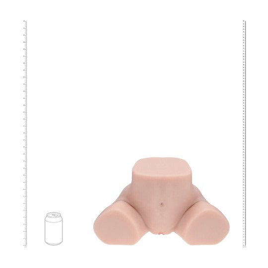 BODYFORMS - ELINA ROSEWOOD - DUAL ENTRY VIBRATING MASTURBATOR - 7 KG / 15.4 LBS - FLESH