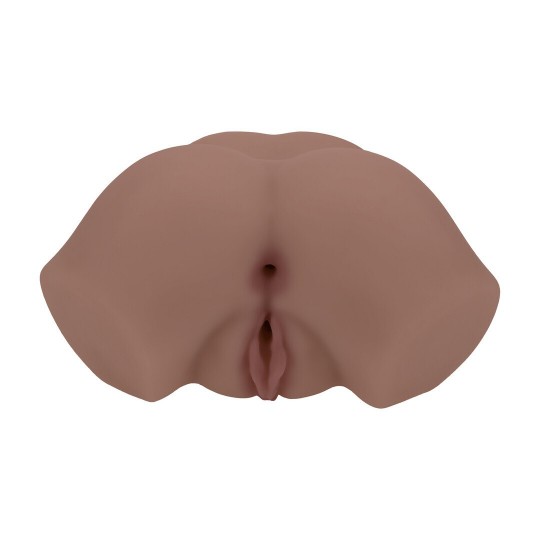 BODYFORMS - EVE RHODES - DUAL ENTRY VIBRATING MASTURBATOR - 1,6 KG / 3.5 LBS - BROWN